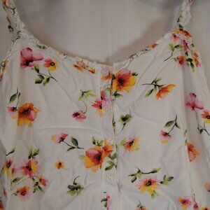 Ruffle Sleeve Button Down Cropped Tank